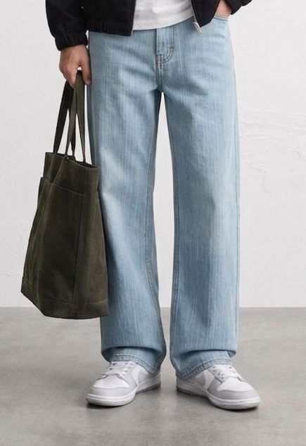 Blue Straight Fit Denim