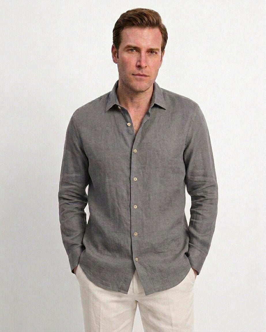 Charcoal Linen Shirt