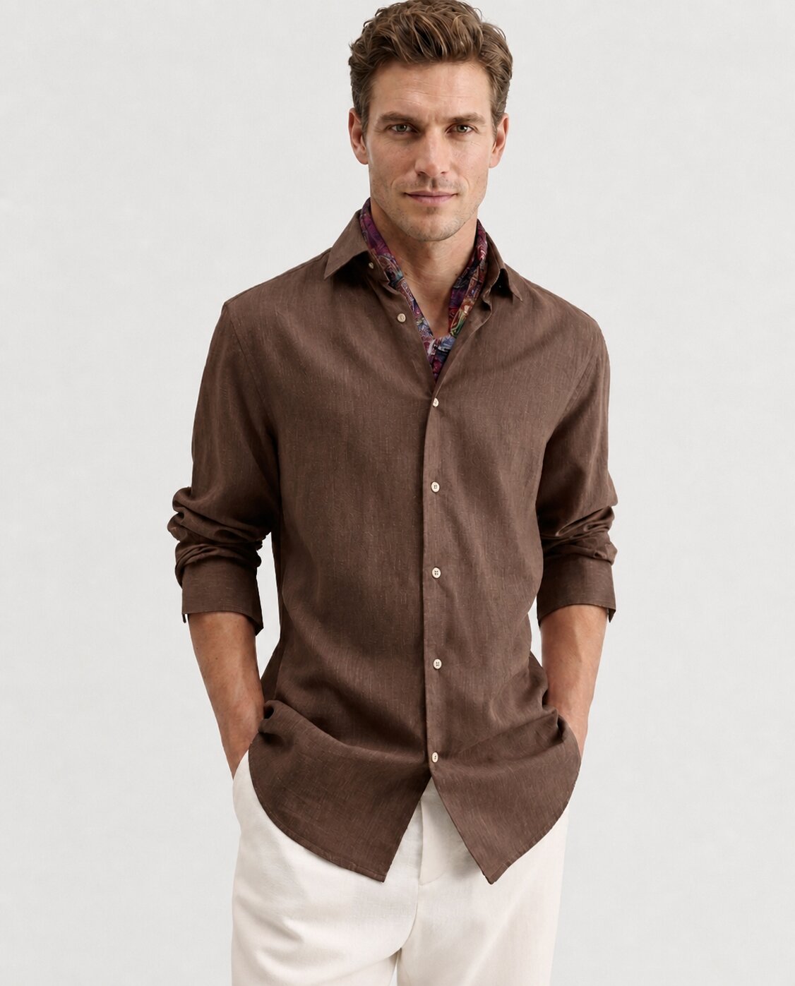 Mocha Linen Shirt