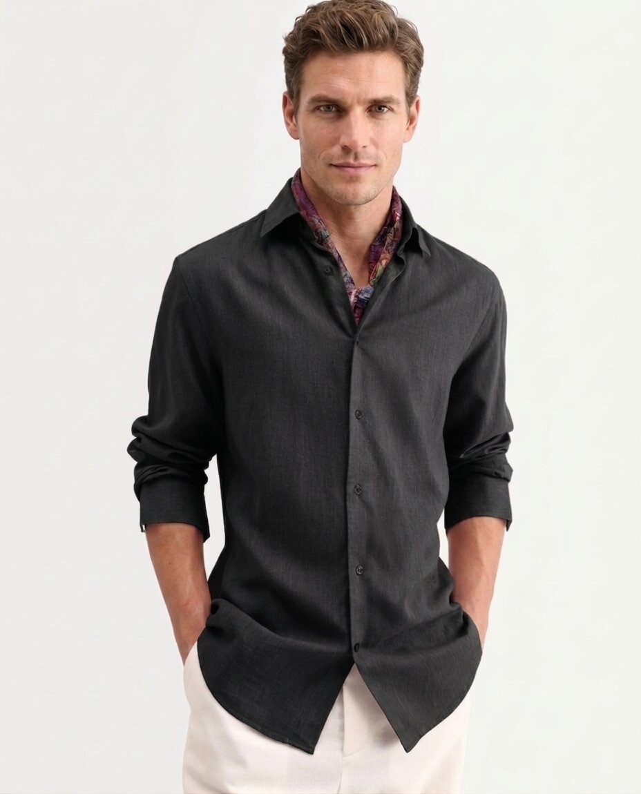 Black Linen Shirt