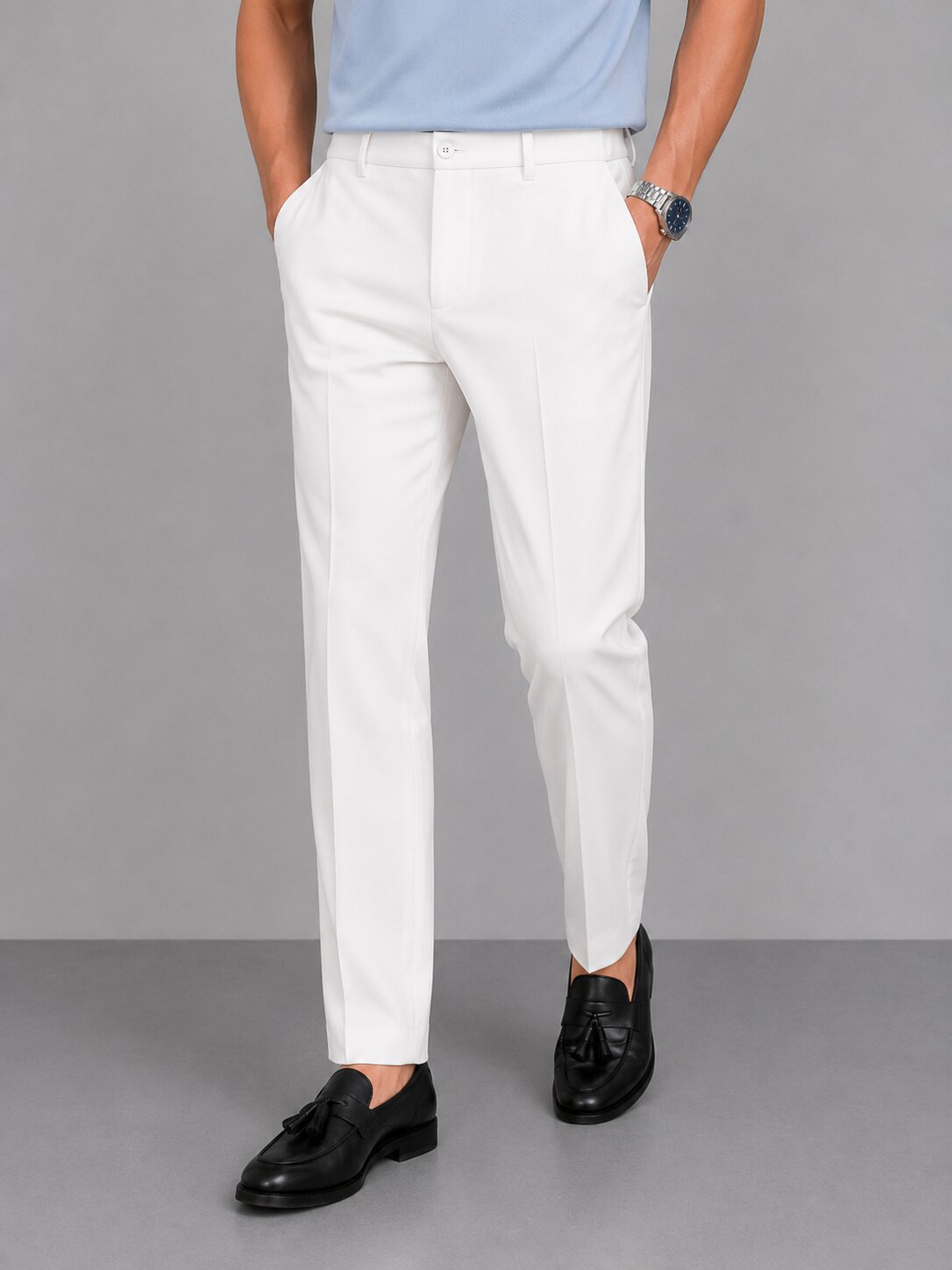 White Formal Pants