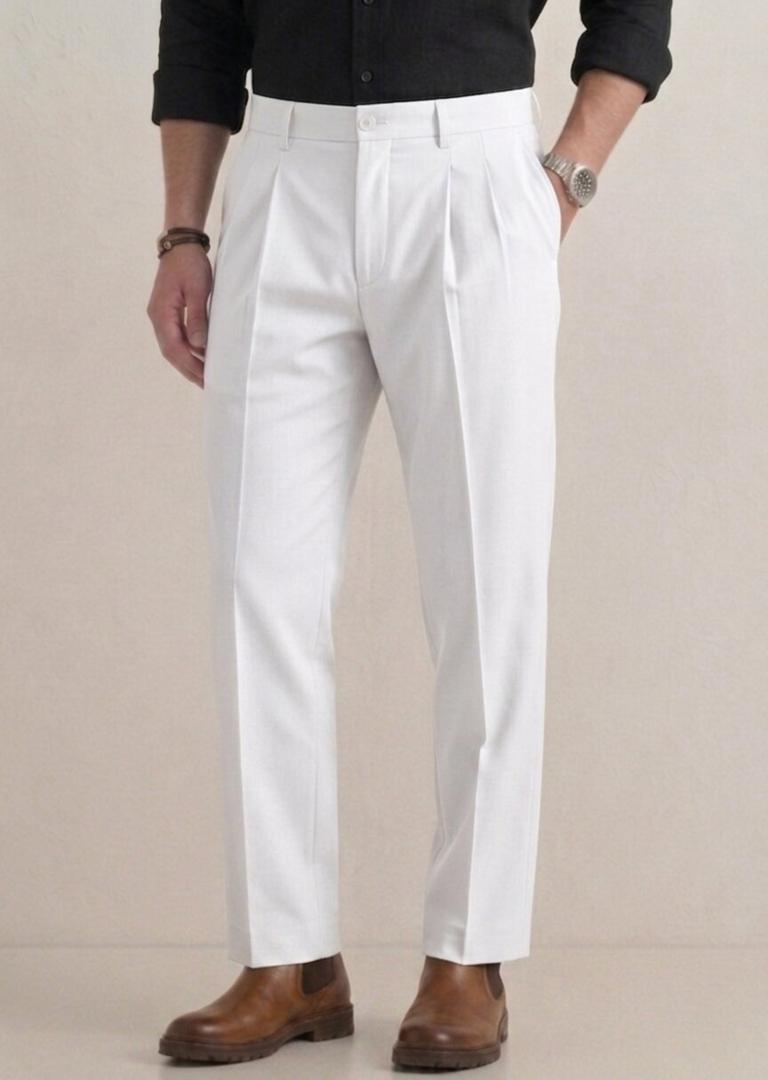 White Formal Pants