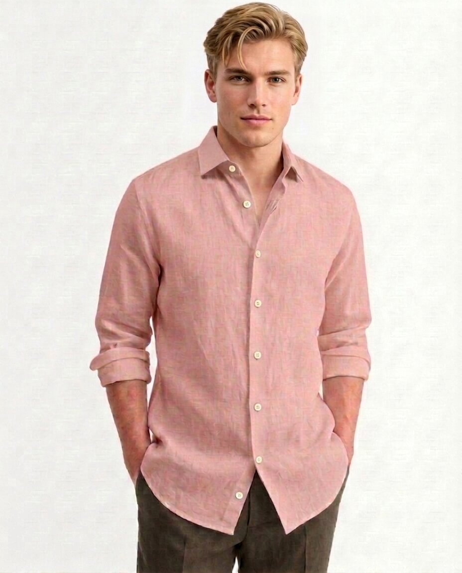 Pink Linen Shirt