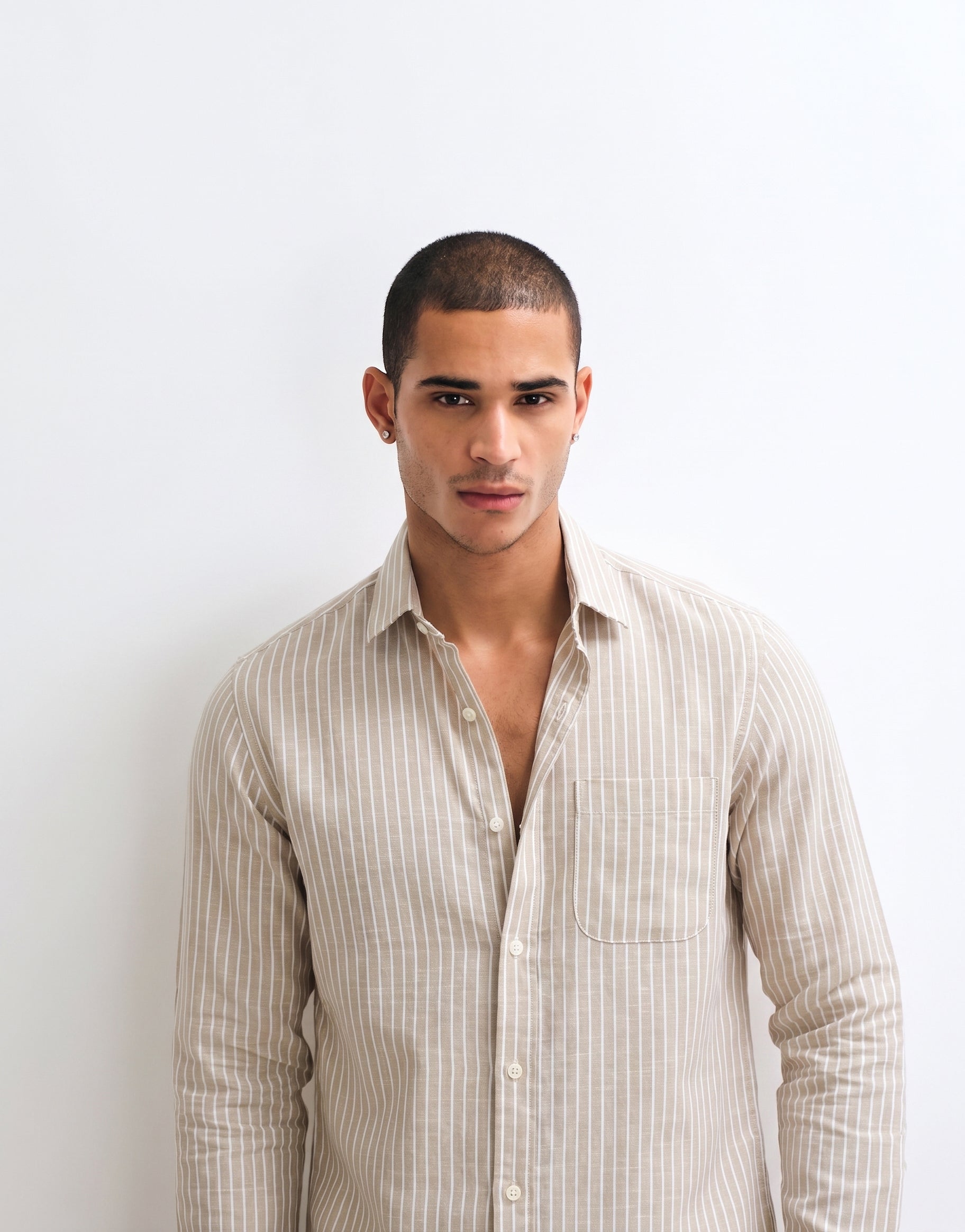 Sand Striped Linen Shirt