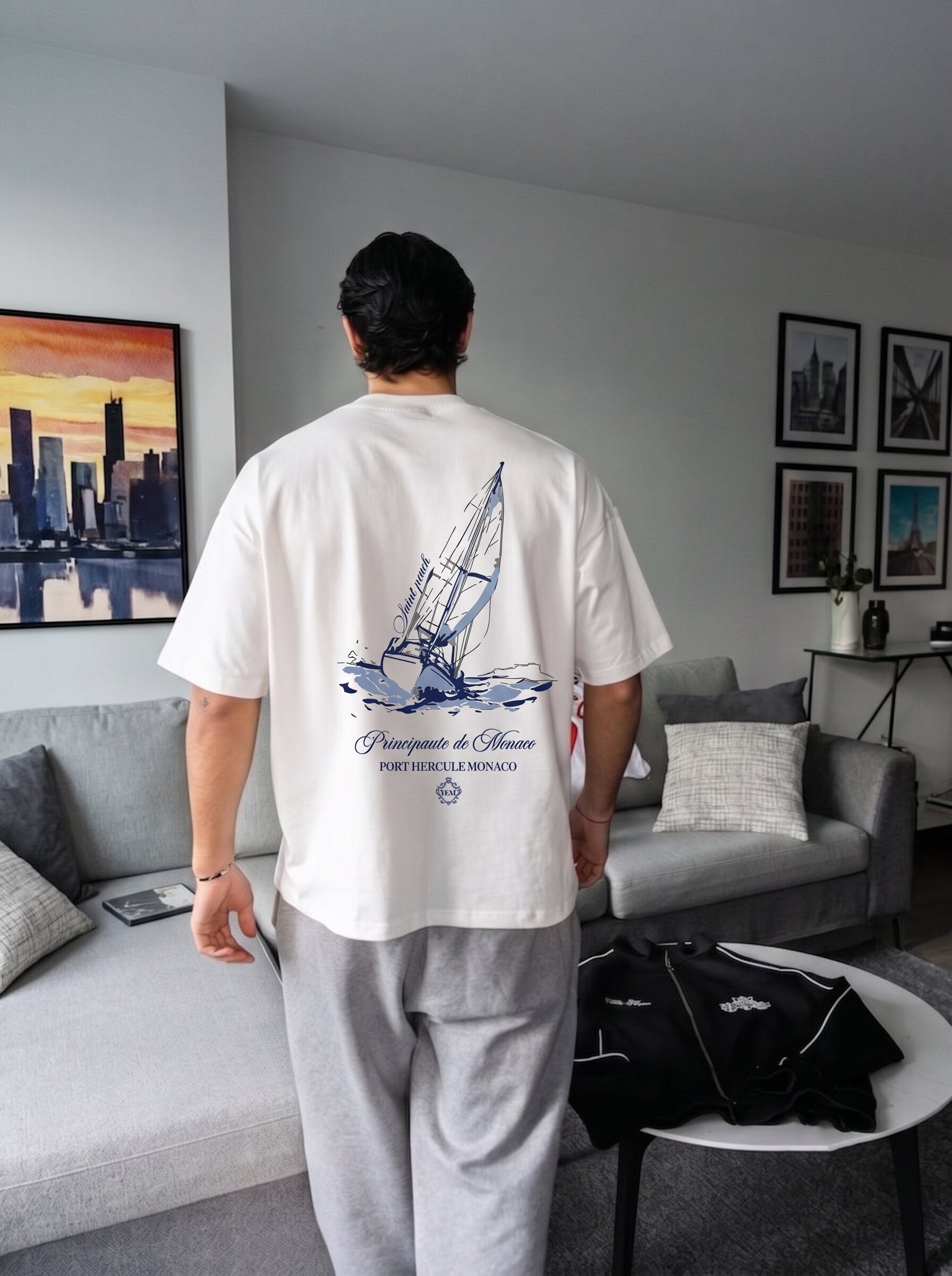 Unisex White Oversized T-shirt