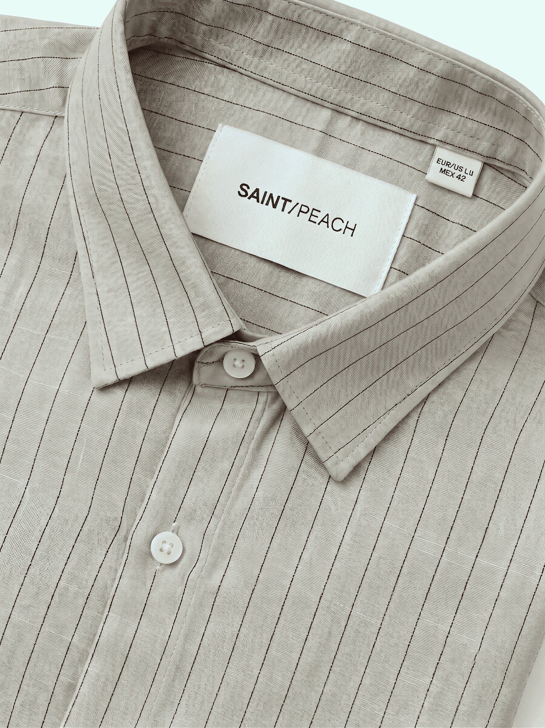 Griege Pinstriped Linen Shirt