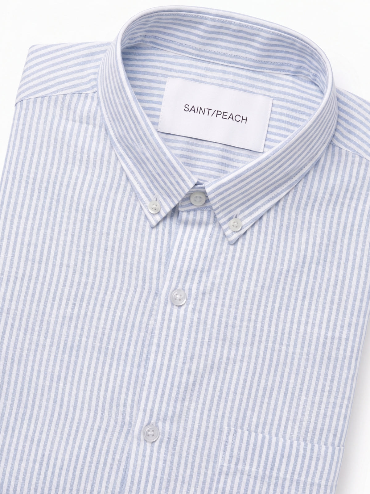 Baby Blue Striped Linen Shirt