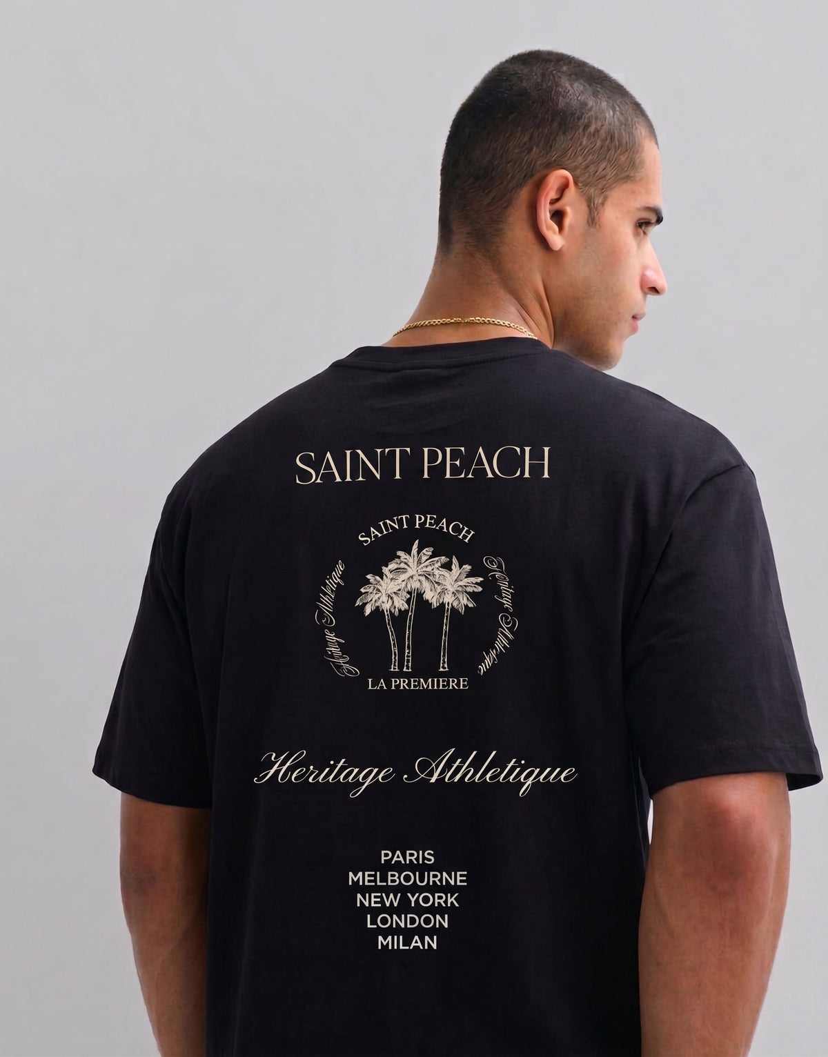 Unisex Black Oversized T-shirt