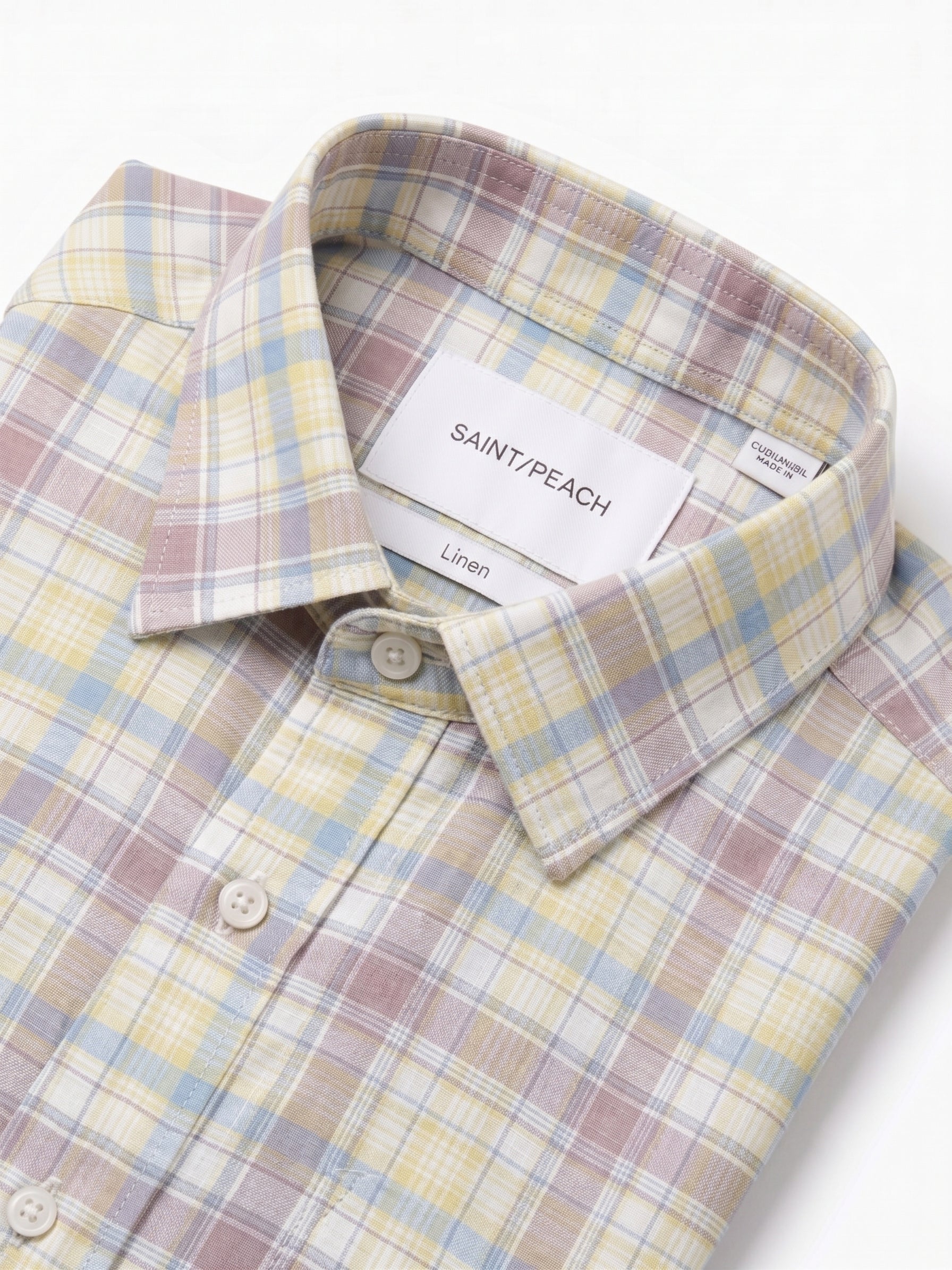 Pink Checked Linen Shirt