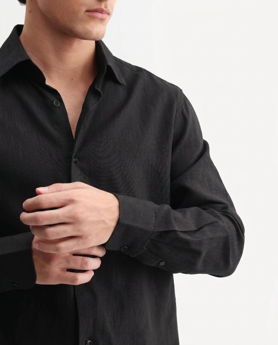Black Linen Shirt