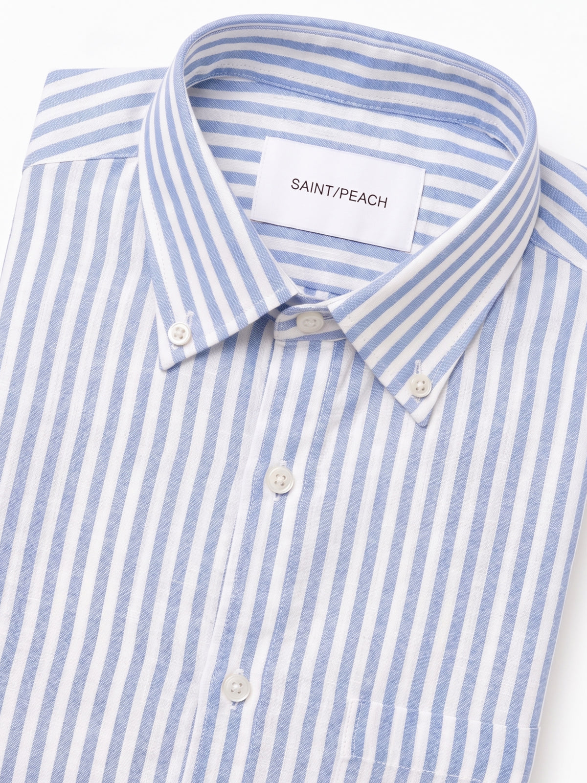 Baby Blue Striped Linen Shirt