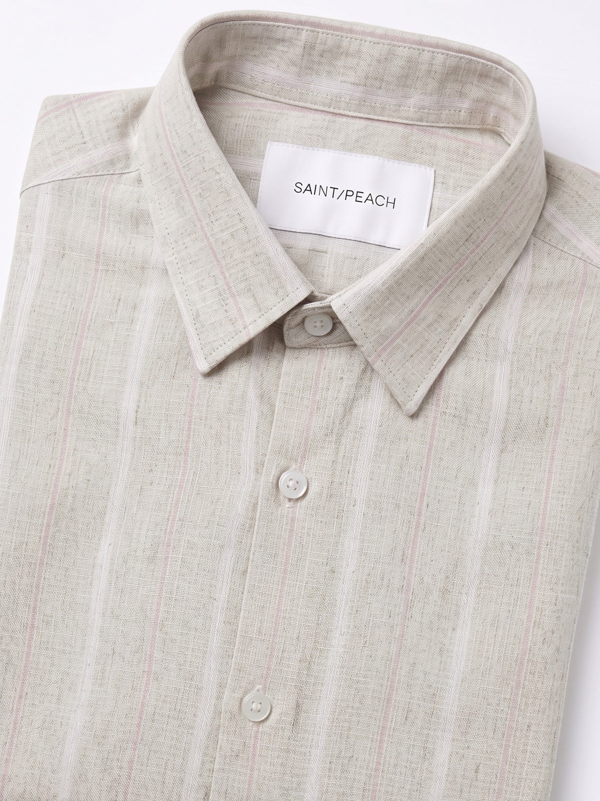 Cream Striped Linen Shirt
