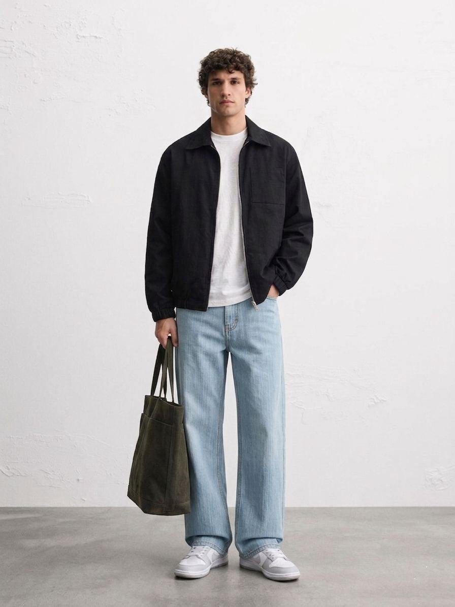 Blue Straight Fit Denim