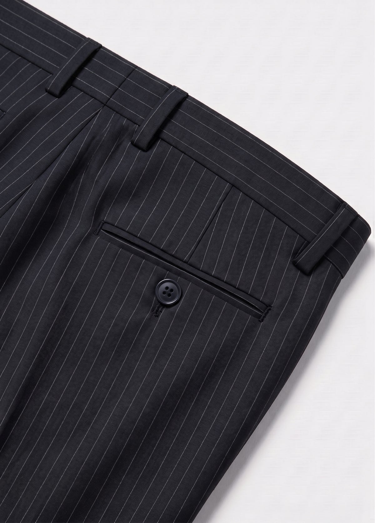 Navy Blue Striped Bootcut Pant