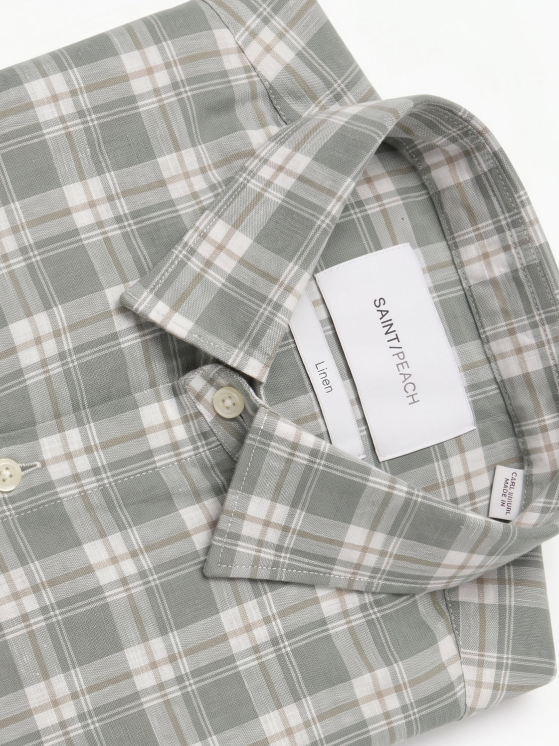 Sage Checked Linen Shirt