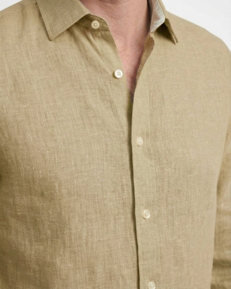 Khaki Linen Shirt