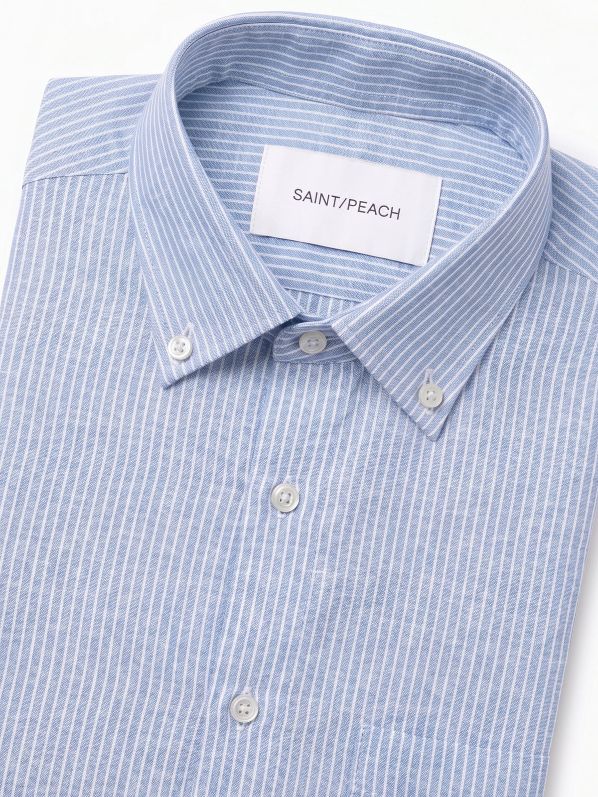 Baby Blue Striped Linen Shirt