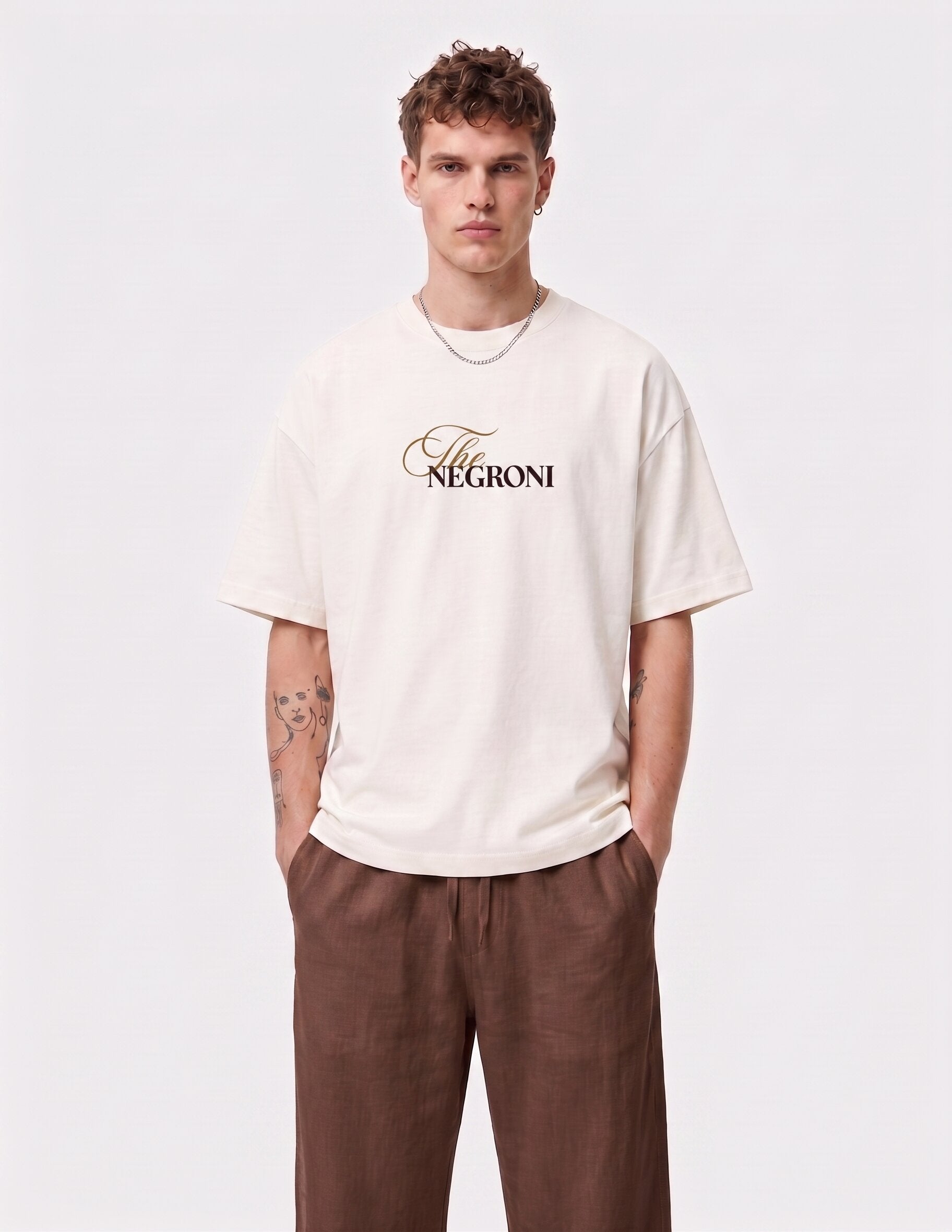 Unisex Cream Oversized T-shirt