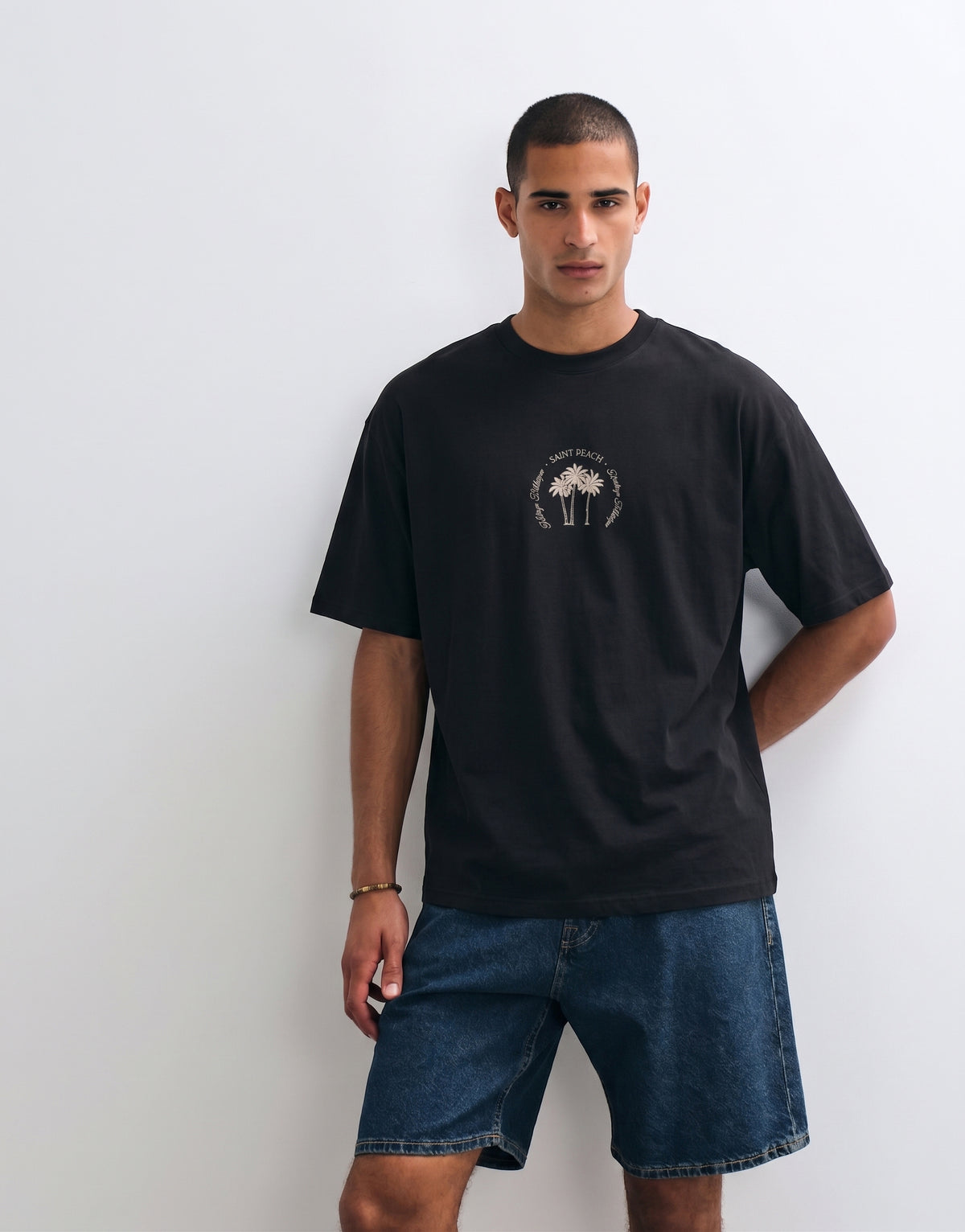 Unisex Black Oversized T-shirt