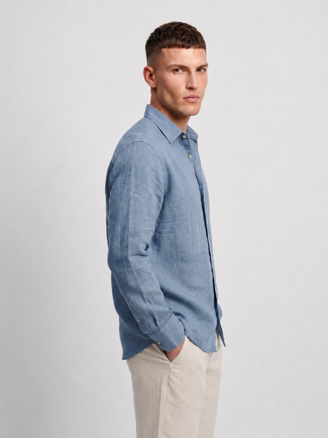 Teal Linen Shirt