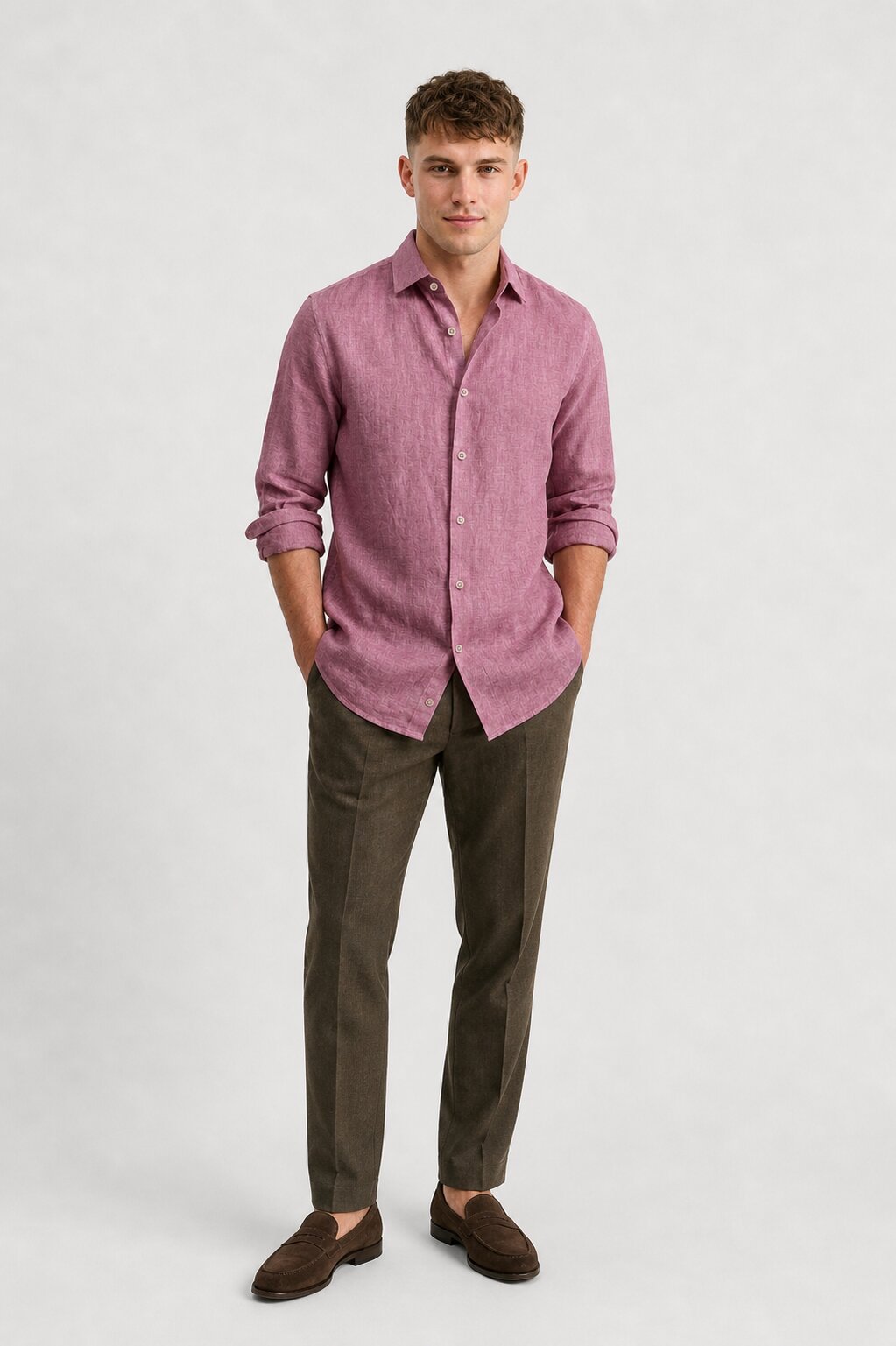 Muted Rose Linen Shirt
