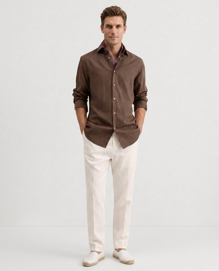Mocha Linen Shirt