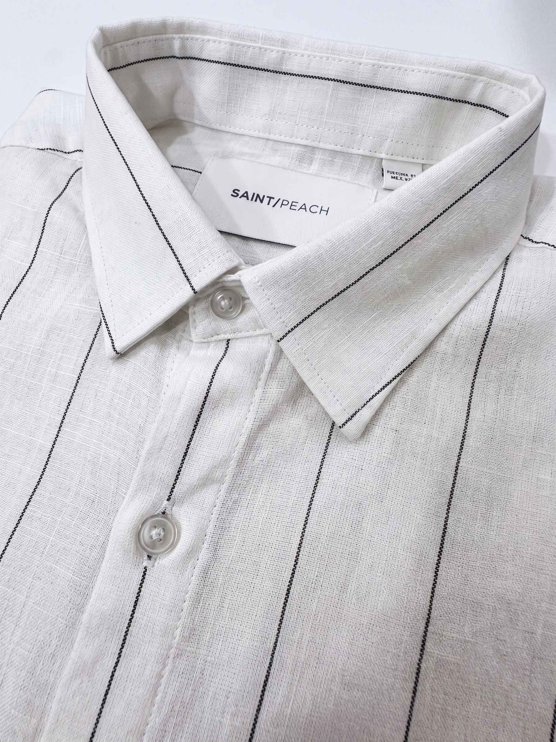 Soft White Striped Linen Shirt