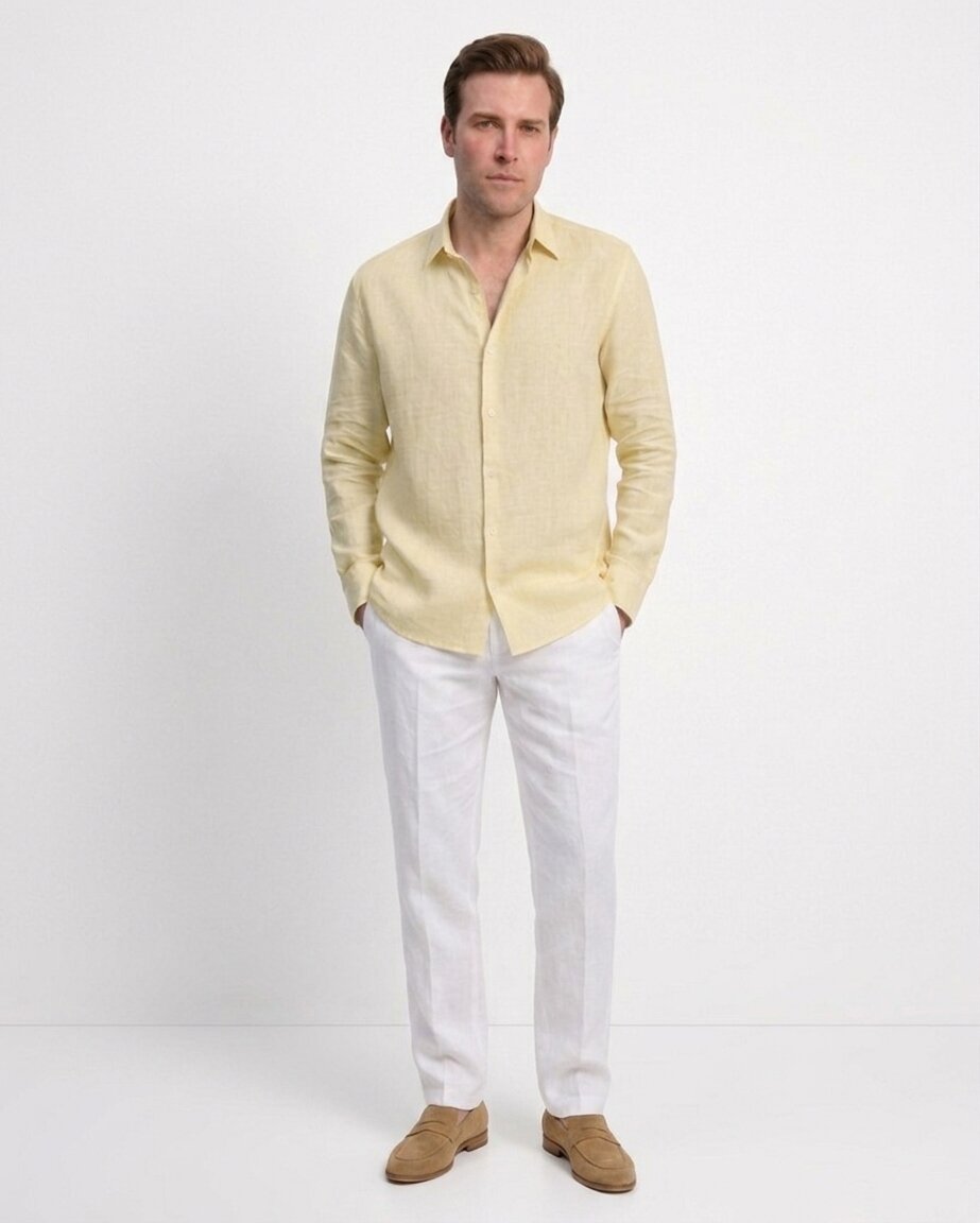 Yellow Linen Shirt
