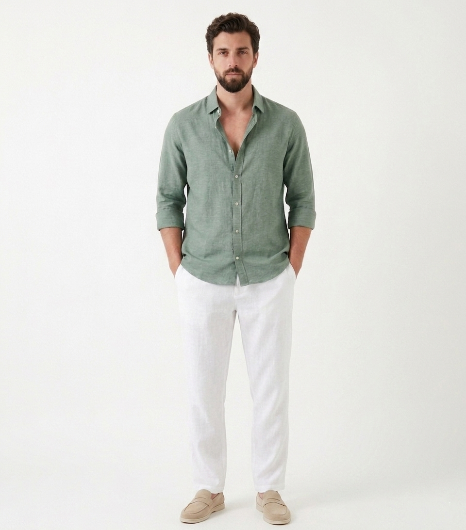 Sage Linen Shirt