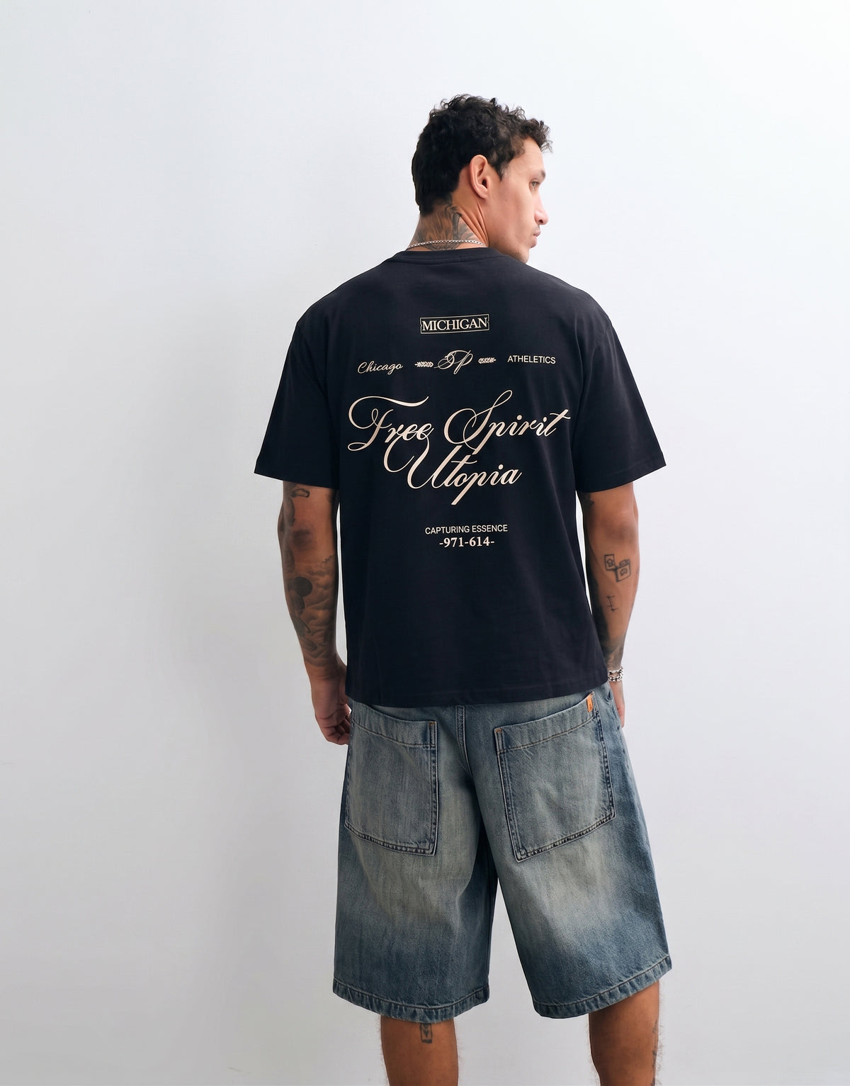 Unisex Black Oversized T-shirt