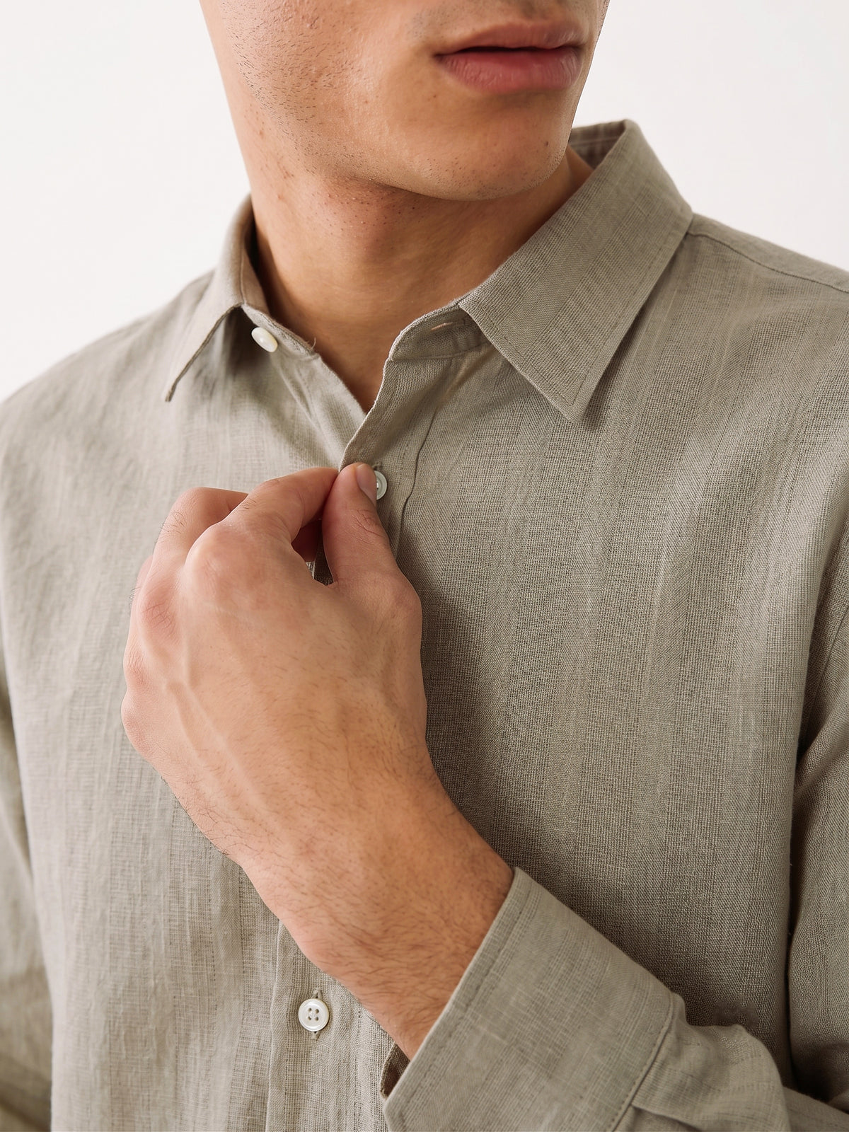 Ash Cotton Striped Shirt