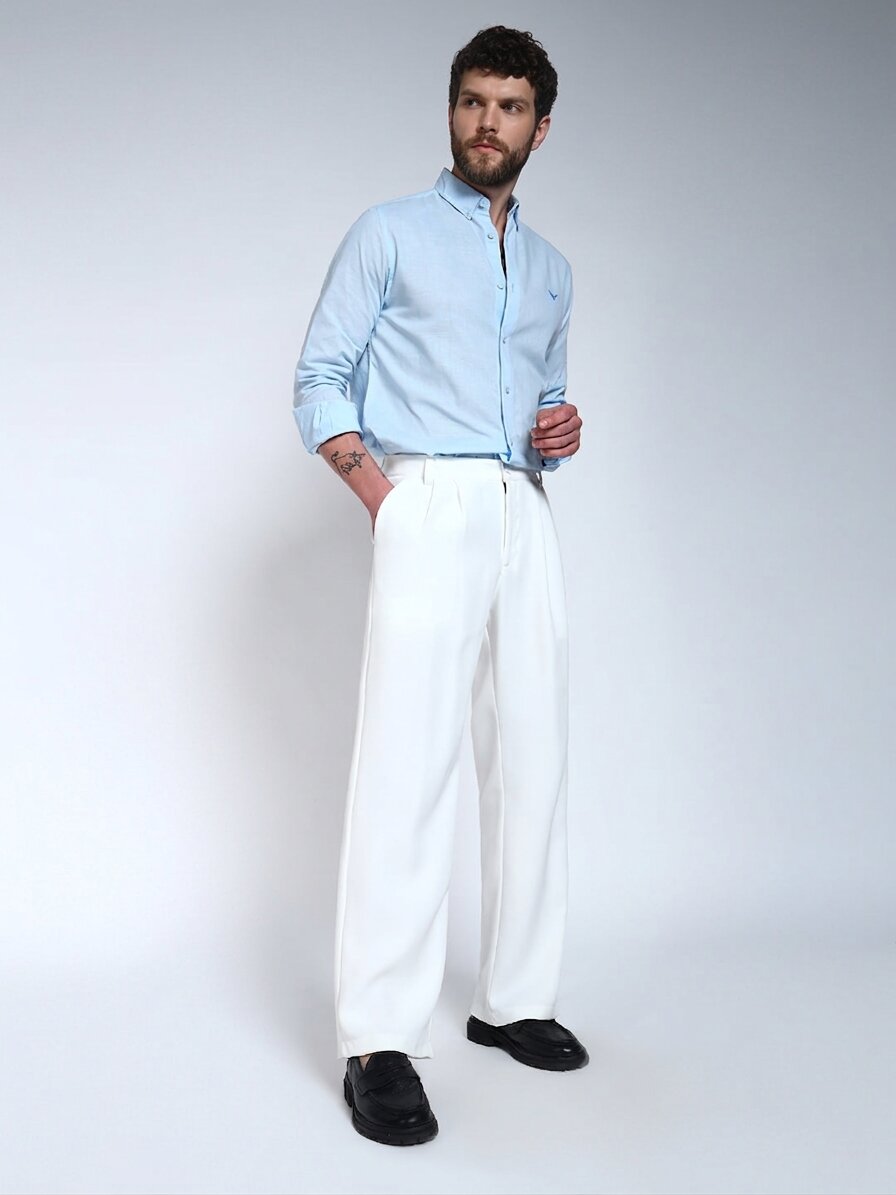 White Japanese Korean Pants