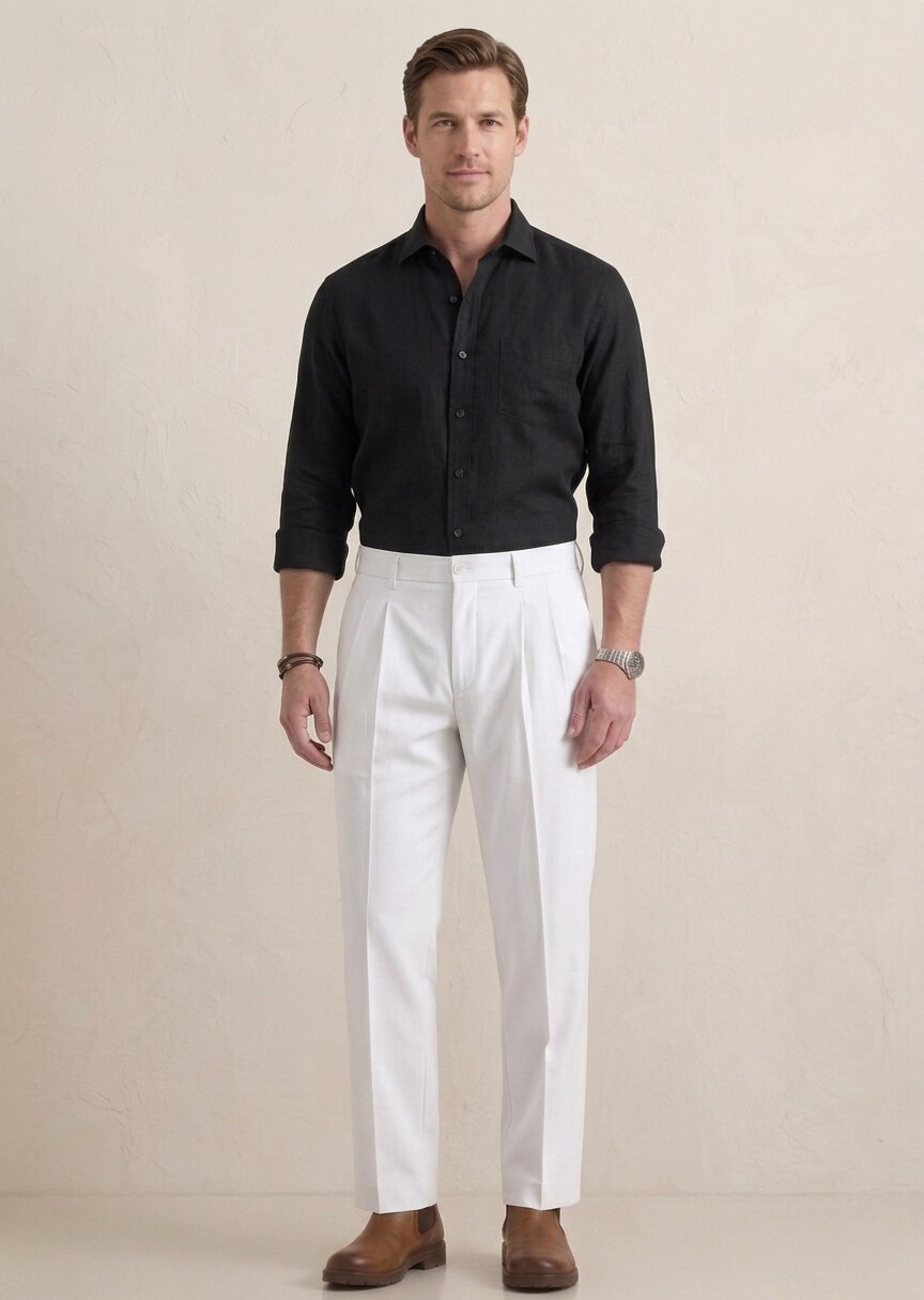 White Formal Pants