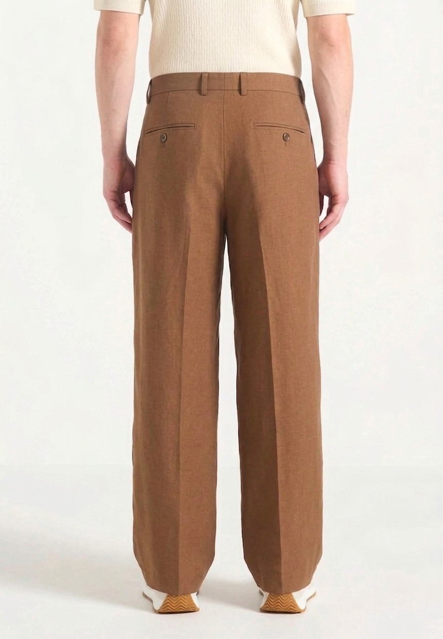Tan Korean Pants – Premium Tapered Fit Stretch Trousers