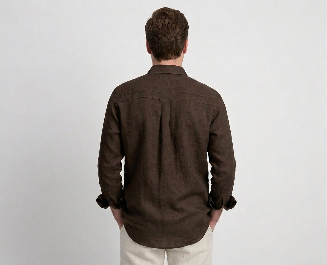 Dark Olive Linen Shirt
