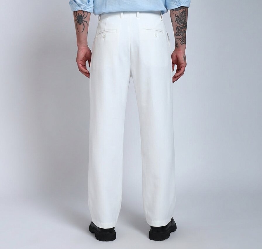 White Japanese Korean Pants
