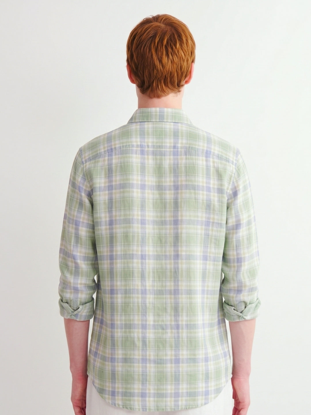 Green Checked Linen Shirt