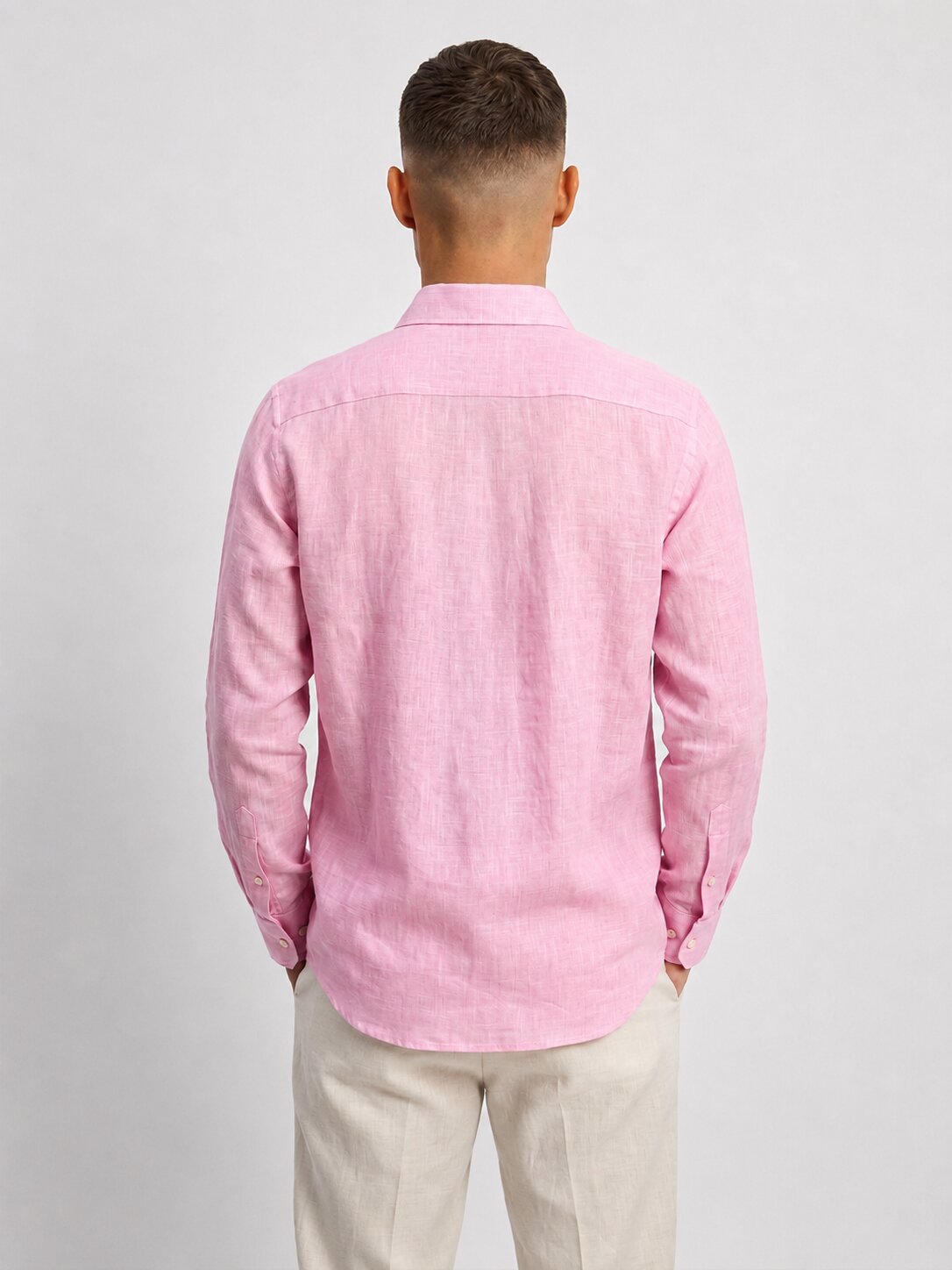 Mauve Pink Linen Shirt