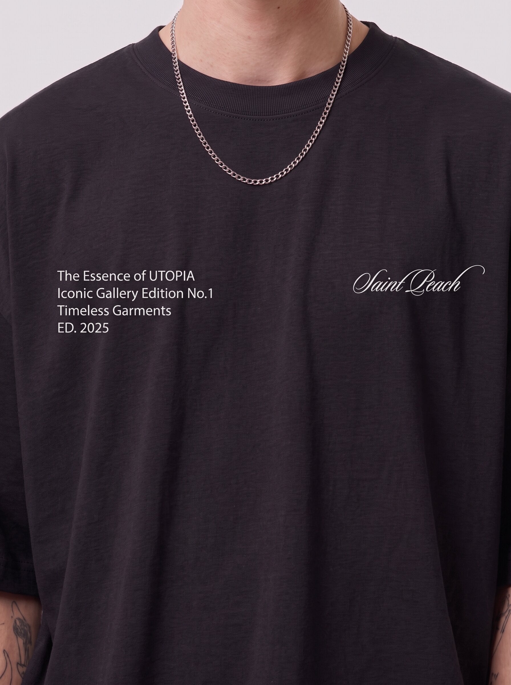Unisex Black Oversized T-shirt