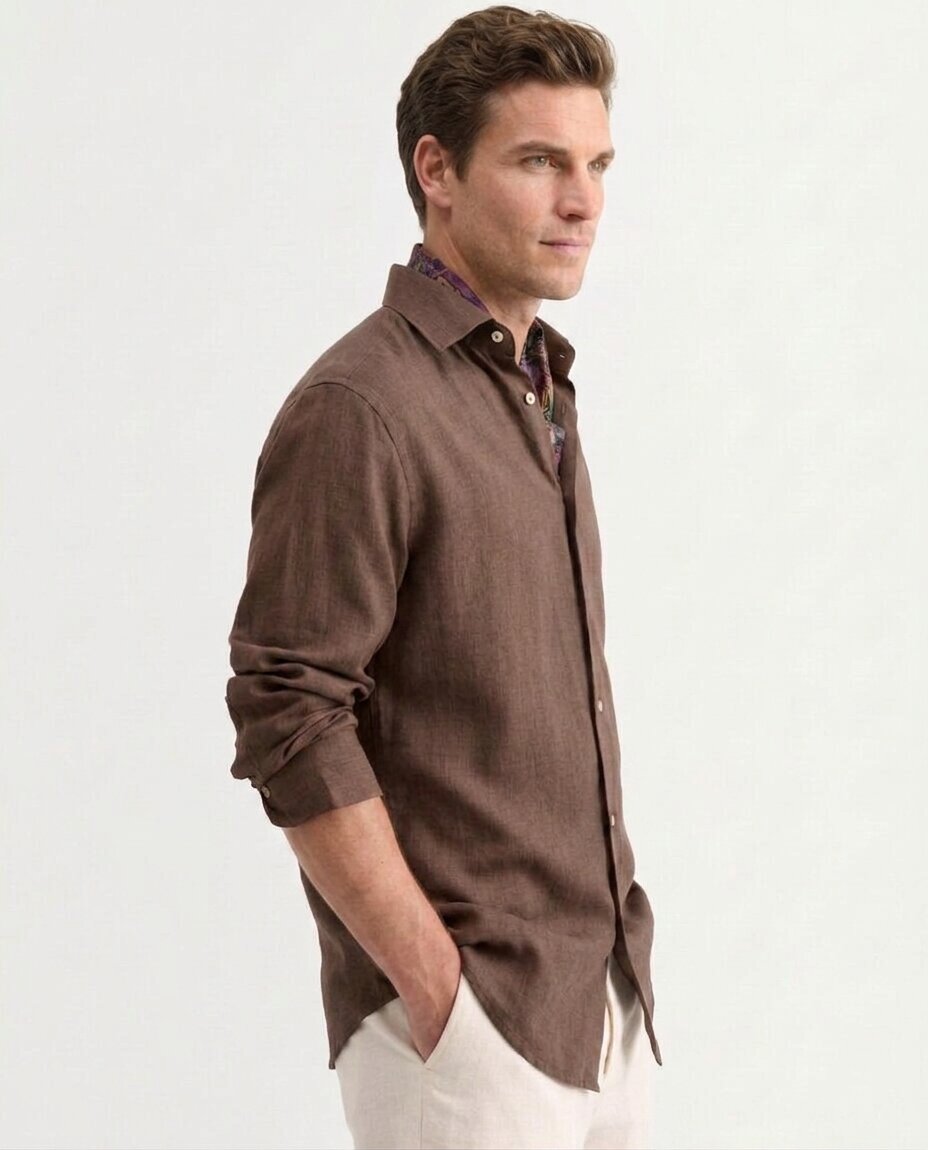 Mocha Linen Shirt