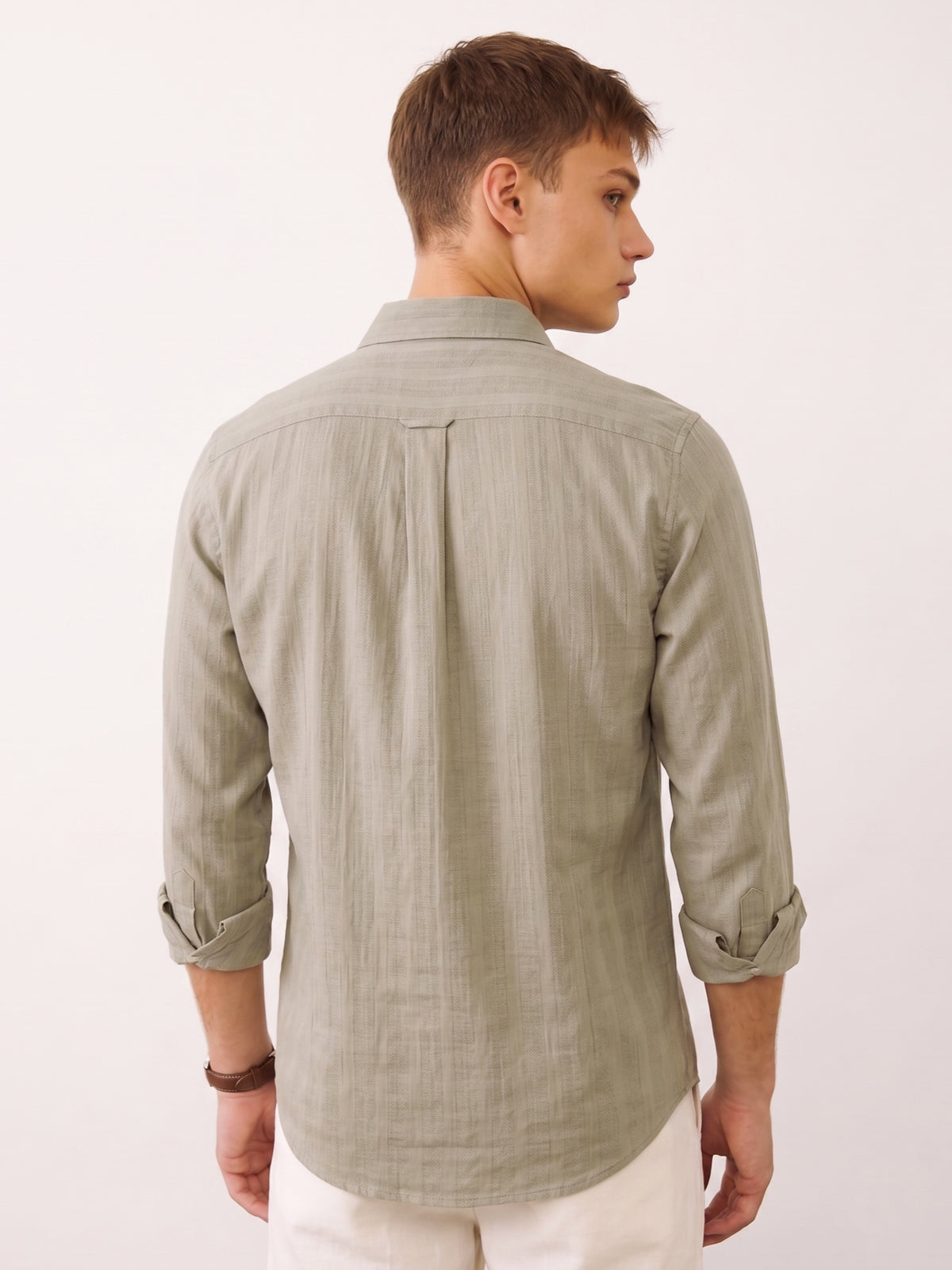 Ash Cotton Striped Shirt