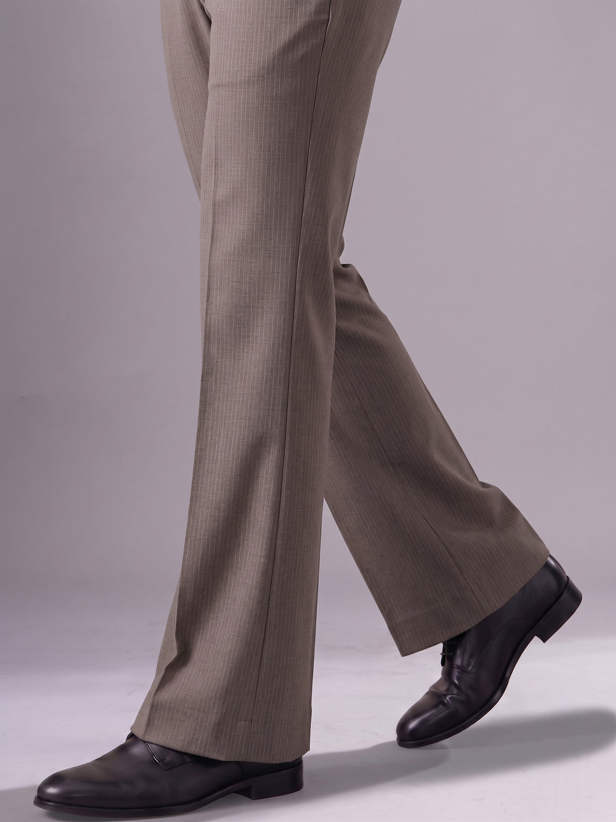 Mushroom Striped Bootcut Pant