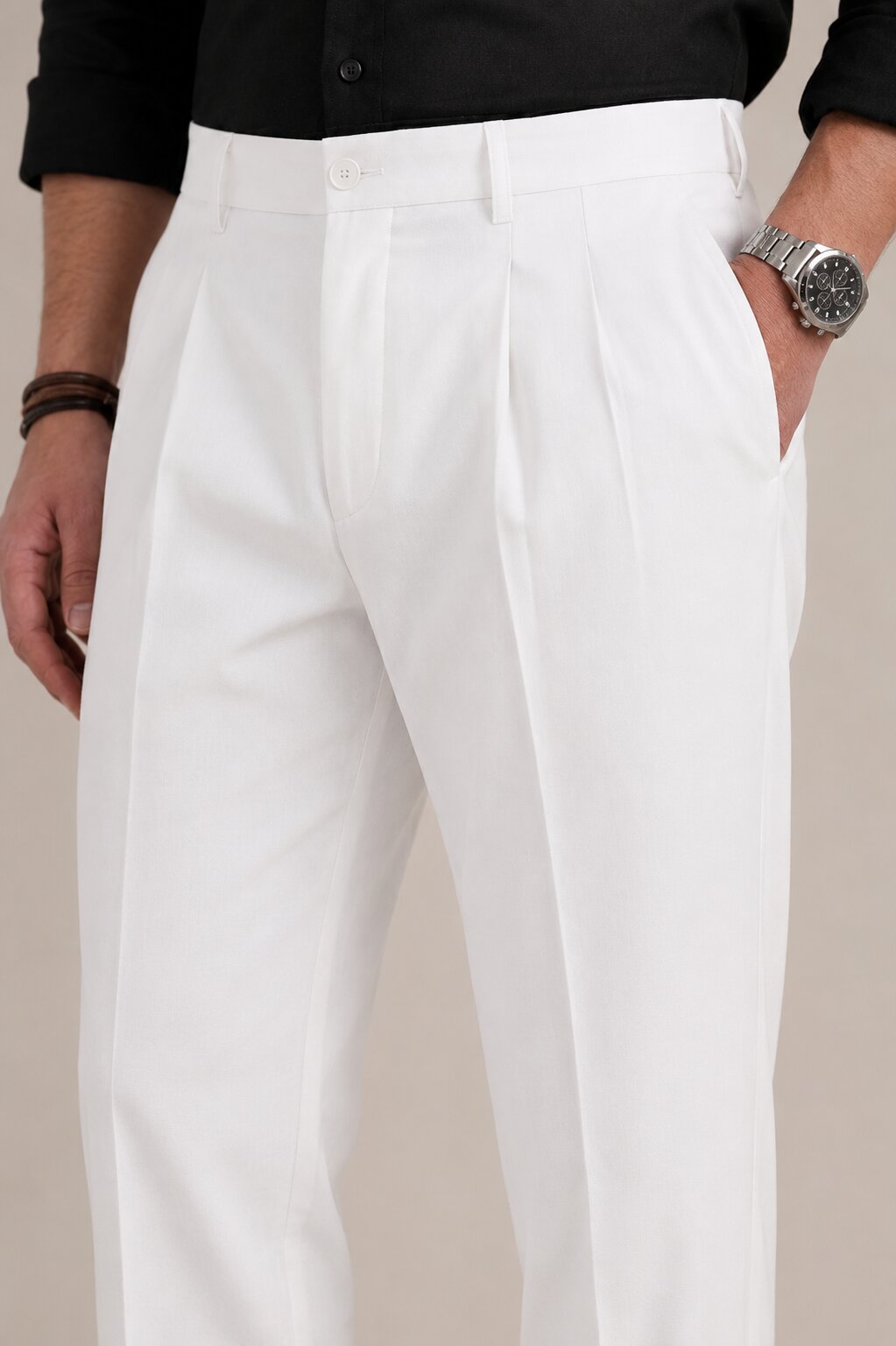 White Formal Pants