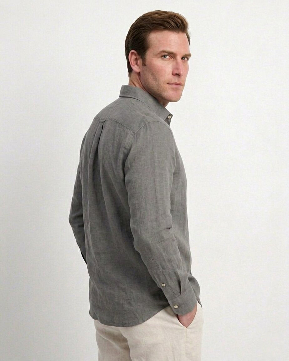 Charcoal Linen Shirt