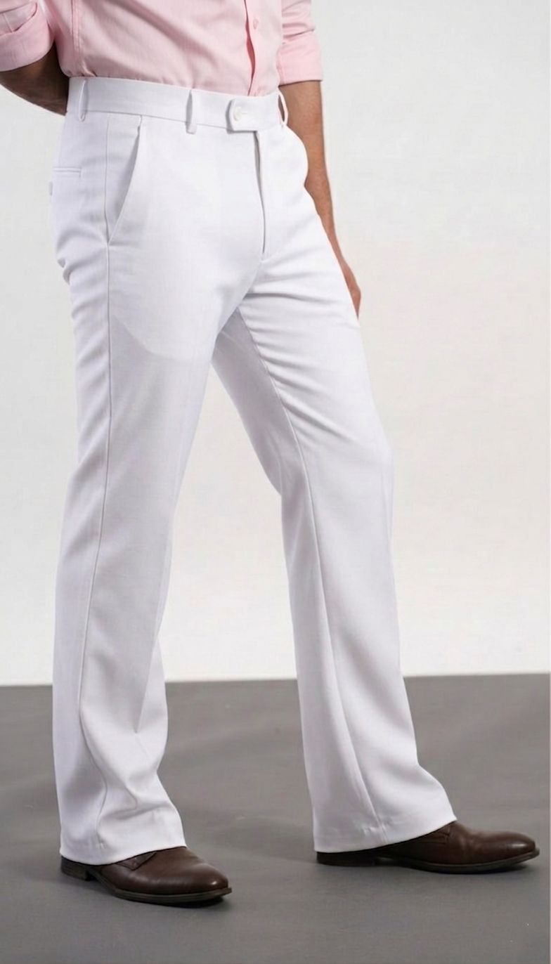 White Bootcut Pant
