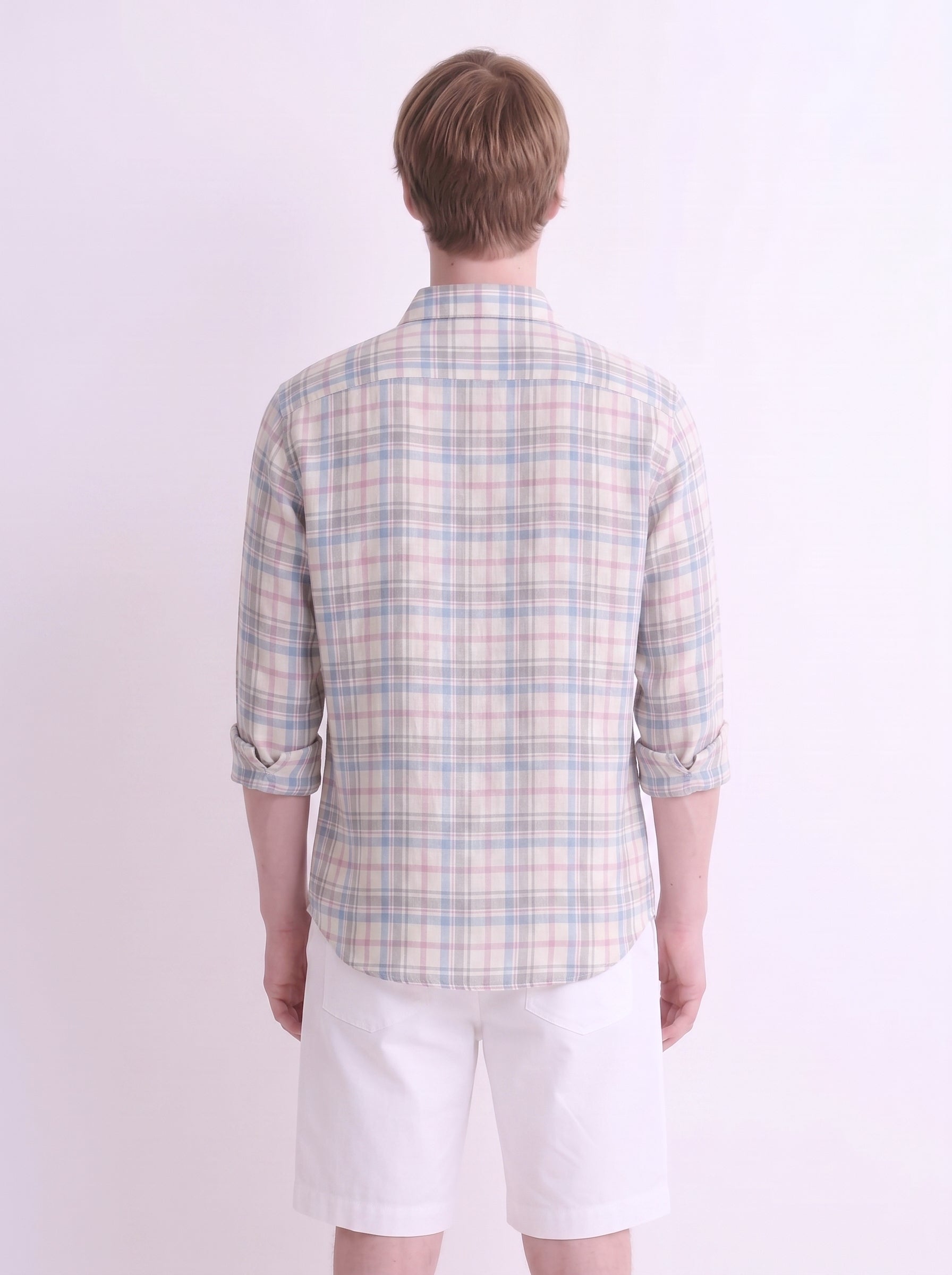 Sapphire Checked Linen Shirt