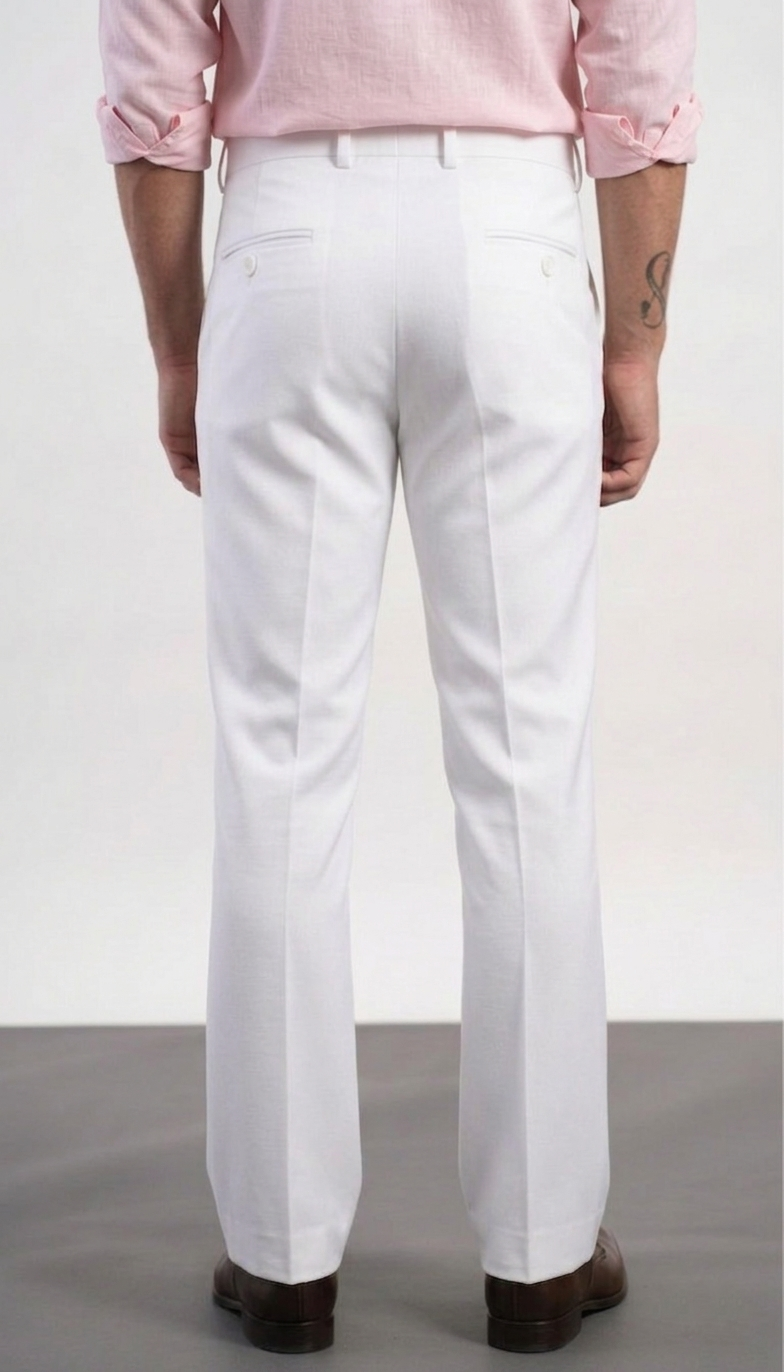 White Bootcut Pant