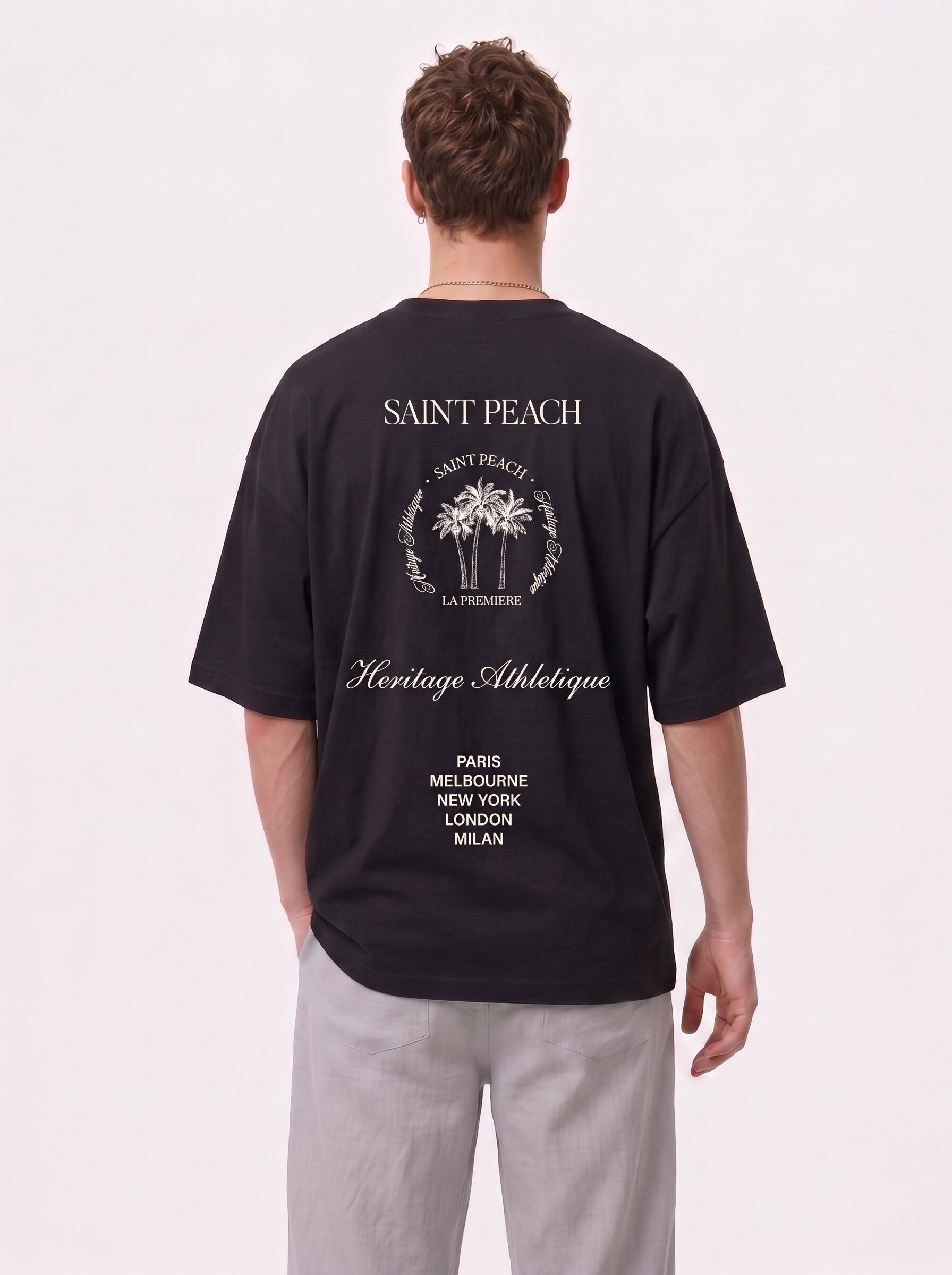 Unisex Black Oversized T-shirt