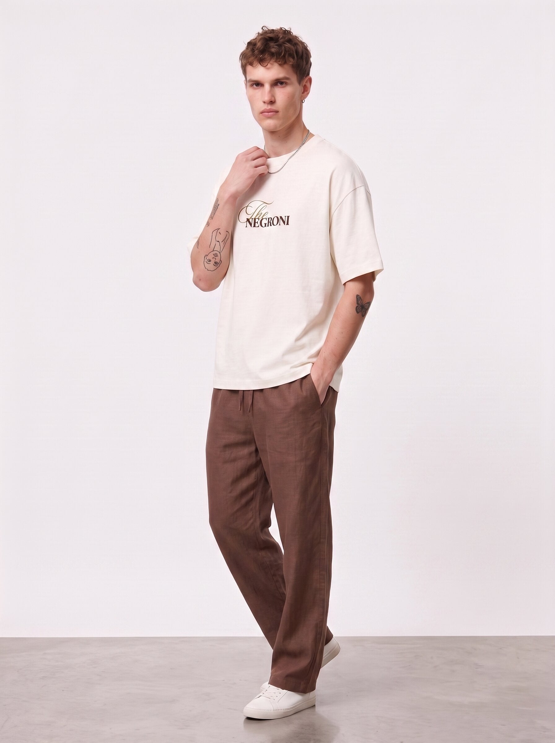 Unisex Cream Oversized T-shirt