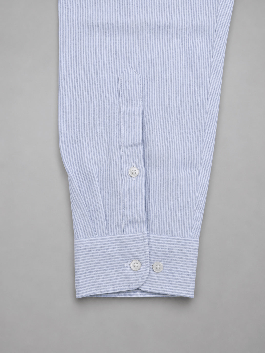 Ice Blue Striped Linen Shirt